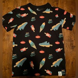 Nike Kids Black T-Shirt with Colorful Graphics